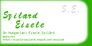 szilard eisele business card